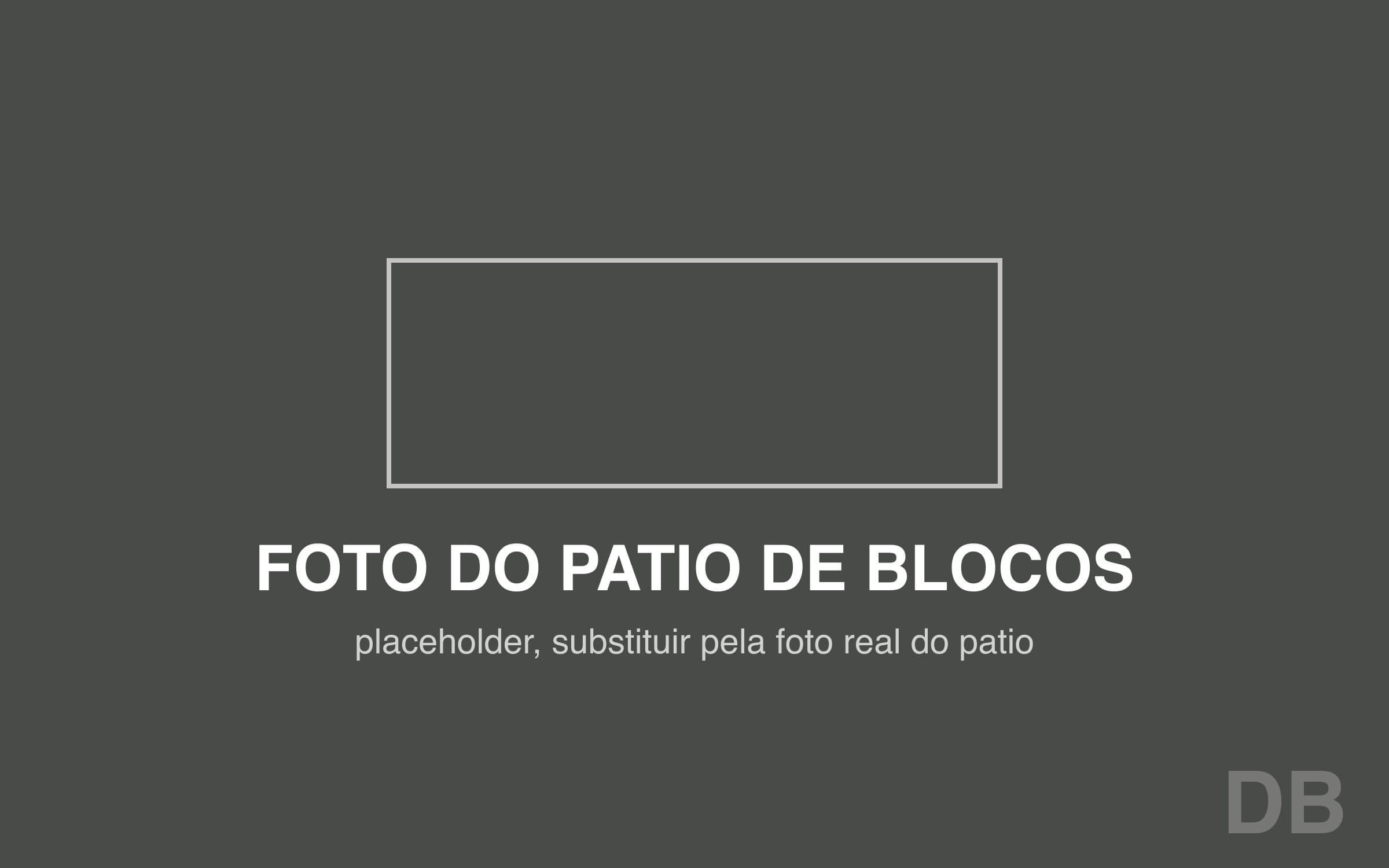 Pátio de blocos de concreto da Durabloc